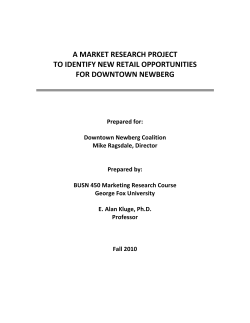 a market research project to identify new retail opportunities