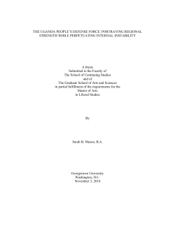 THE UGANDA PEOPLE`S DEFENSE FORCE: PORTRAYING