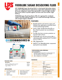 foodlube sugar dissolving fluid