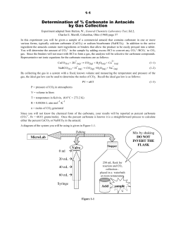 Determination of Carbonate in Antacid