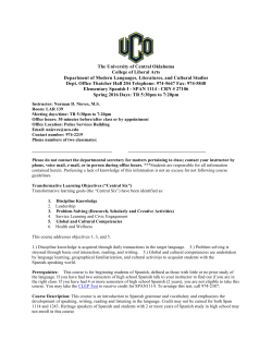 The University of Central Oklahoma College of Liberal Arts