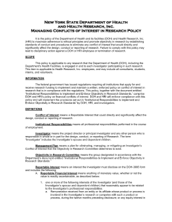 Managing Conflicts of Interest in Research Policy