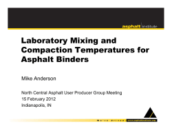 Mixing and Compaction Temperatures
