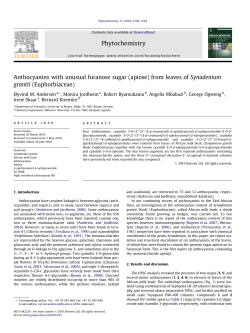 Anthocyanins with unusual furanose sugar (apiose)