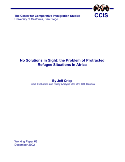 the Problem of Protracted Refugee Situations in Africa