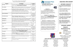 September Program Calendar