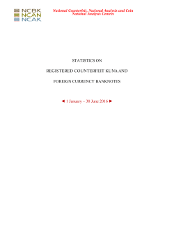 Statistics on Registered Counterfeit Kuna and Foreign Currency
