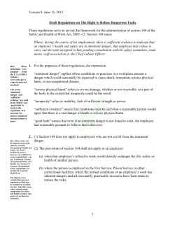 Draft Right to Refuse Regulations, Version 8 (June 15, 2012)