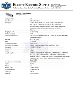 3X5 3 X 5 Galv Nipple - Elliott Electric Supply