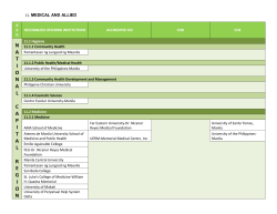 11. MEDICAL AND ALLIED