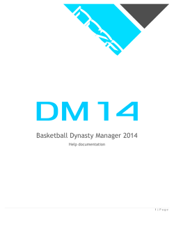 Basketball Dynasty Manager 2014