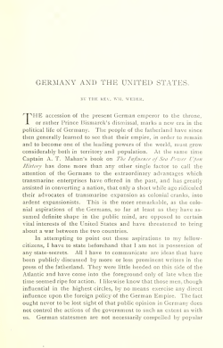 Germany and the United States. A Discussion of the