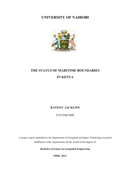 DETERMINATION OF THE STATUS OF MARITIME BOUNDARIES
