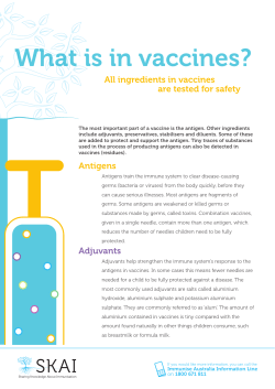 What is in vaccines? - Immunise Australia Program