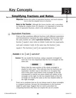 Simplifying Fractions and Ratios
