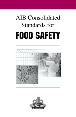 AIB Consolidated Standards for Food Safety - Mel-O