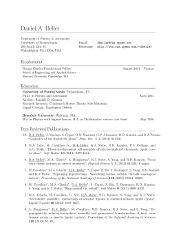 CV - Penn Arts and Sciences - University of Pennsylvania