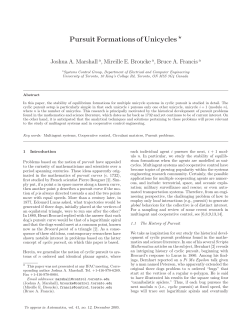 Pursuit Formations of Unicycles - Systems Control Group