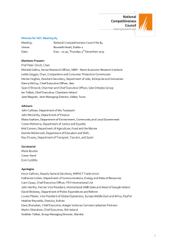 Meeting 84 Minutes - National Competitiveness Council