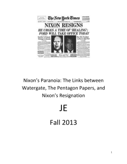 JE_Nixon`s Paranoia_Watergate and the Pentagon Papers