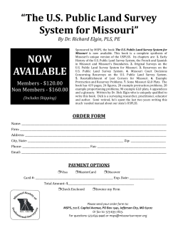 Order Form - Missouri Society of Professional Surveyors