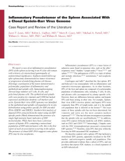 Inflammatory Pseudotumor of the Spleen