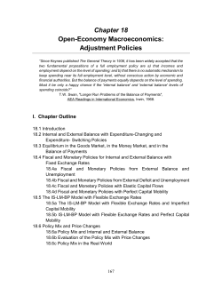 Chapter 18 Open-Economy Macroeconomics: Adjustment Policies