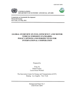 global overview on fuel efficiency and motor vehicle emission