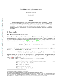 Partitions and Sylvester waves