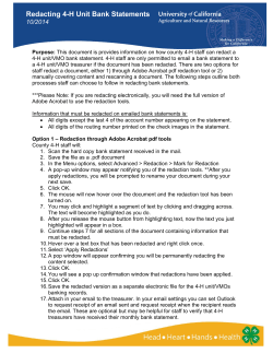 Redacting 4-H Unit Bank Statements - California 4-H