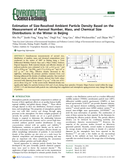 Estimation of Size-Resolved Ambient Particle Density Based on the