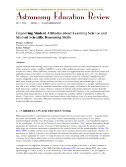 Improving Student Attitudes about Learning Science and