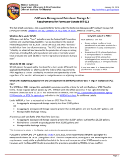 California Aboveground Petroleum Storage Act