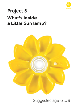Project 5 What`s inside a Little Sun lamp?