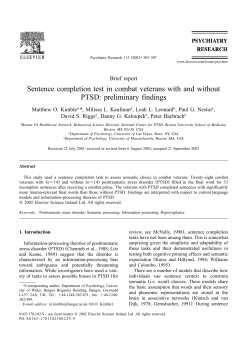 Sentence completion test in combat veterans with and