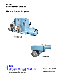 Model C Forced Draft Burners Natural Gas or Propane