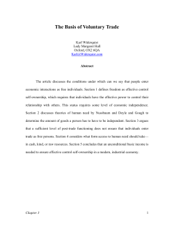 The Basis of Voluntary Trade - The US Basic Income Guarantee