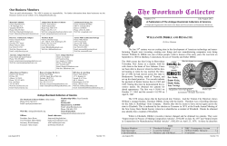 174 Jul-Aug2012 - Antique Doorknob Collectors of America