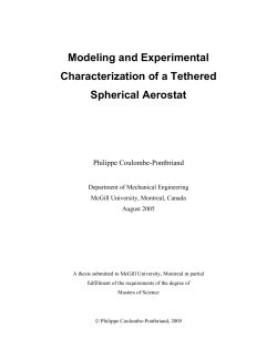 Modeling and Experimental Characterization of a Tethered