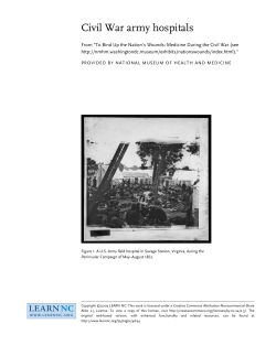 Civil War army hospitals