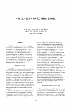 Air Classify First, Then Shred