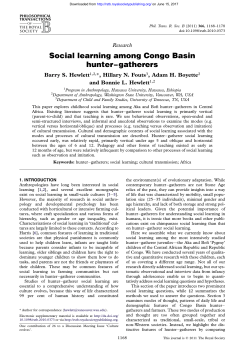 Social learning among Congo Basin hunter&ndash;gatherers