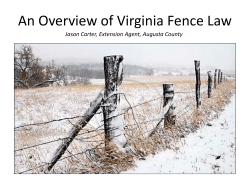 An Overview of Virginia Fence Law