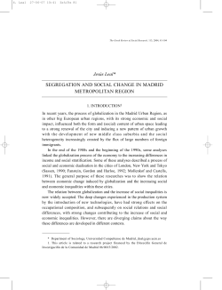 Jes&uacute;s Leal* SEGREGATION AND SOCIAL CHANGE IN