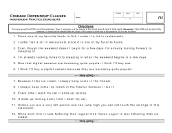 Commas: Dependent Clauses /52