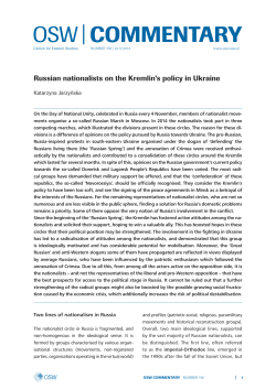 Russian Nationalists on the Kremlin`s Policy in Ukraine