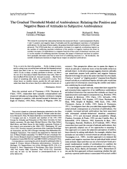 The Gradual Threshold Model of Ambivalence: Relating the Positive