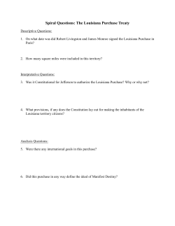 Spiral Questions: The Louisiana Purchase Treaty