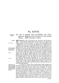 No. XXVII. - NSW Legislation