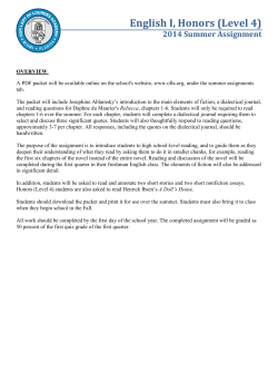 English I, Honors (Level 4)